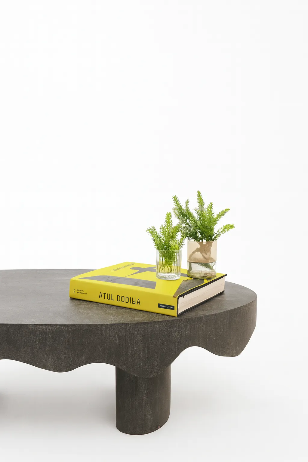 Melt Cast Metal Table - detail of dripping edge and cast aluminum texture